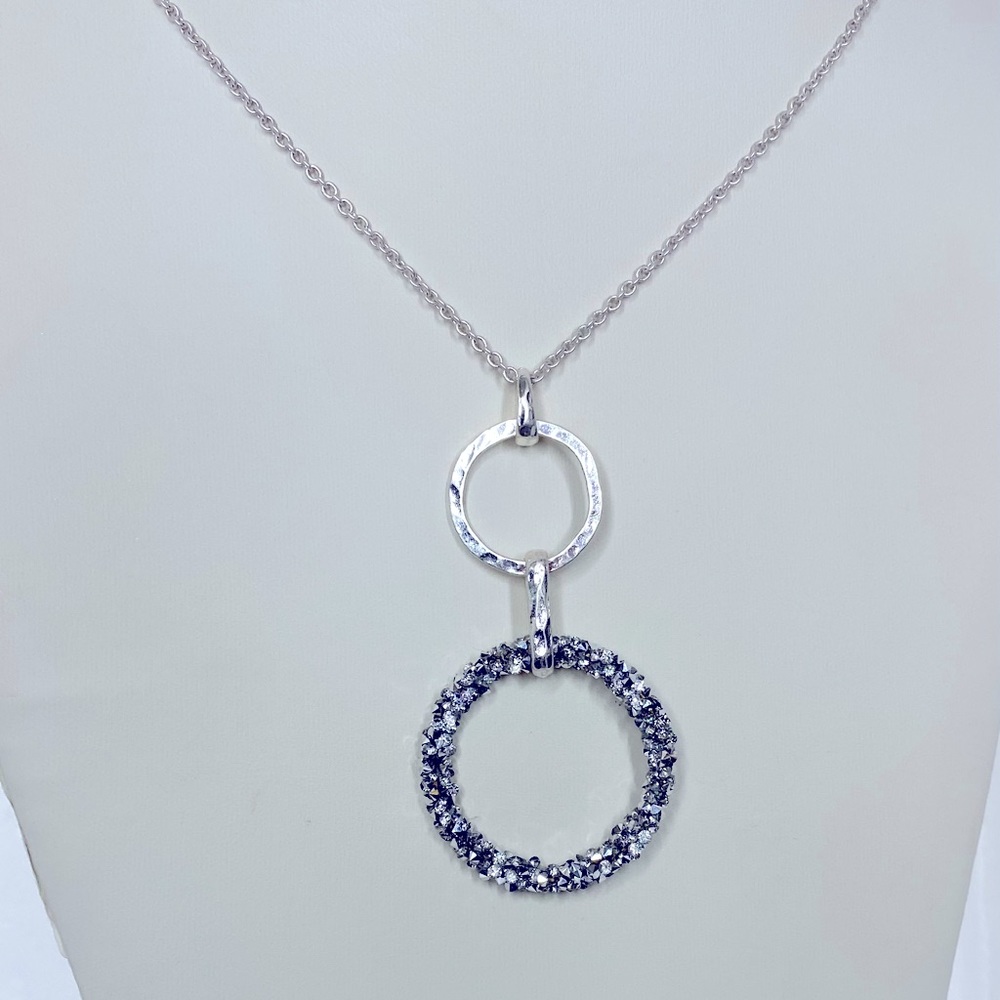 24 in silver glitzy necklace! FUN TO WEAR!